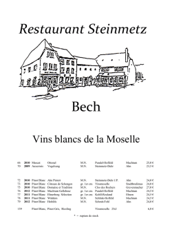 Restaurant Steinmetz Bech