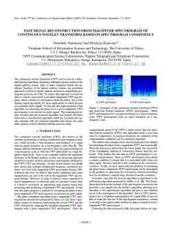 Fast Signal Reconstruction from Magnitude Spectrogram - DAFx-14