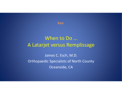 When to Do … A Latarjet versus Remplissage