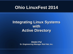 FreeIPA - Ohio LinuxFest 2014