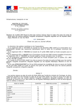 Infrastructures, transports et mer D&eacute;cision du 4
