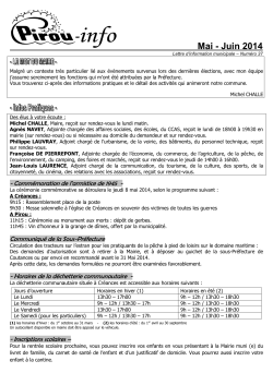 Pirou info mai juin 2014
