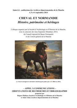 JEM Saint-L&ocirc; sept 2014 COLLOQUE CHEVAL ET NORMANDIE
