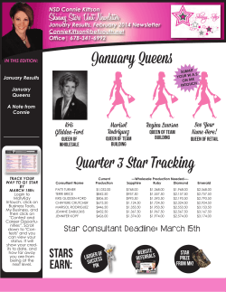 NSD Connie Kittson Shining Stars Unit Newsletter January Results