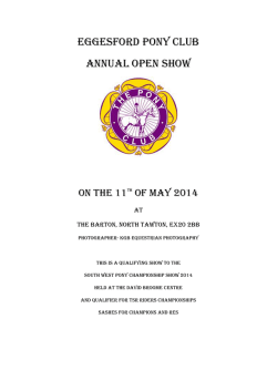 Eggesford Pony Club Annual Open Show