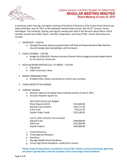 Minutes 6.23.14 - Camas School District