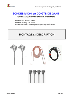 SONDES MID04 en DOIGTS DE GANT MONTAGE ET