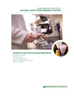 National Dairy Foods Research Centers Brochure 4-11-14