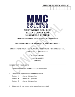 HUMAN RESOURCE MANAGEMENT
