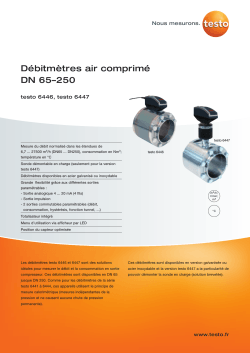 Débitmètres air comprimé DN 65–250