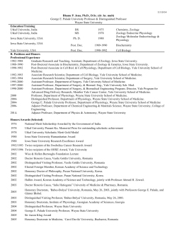 Curriculum Vitae (printable PDF) - Wayne State University School of