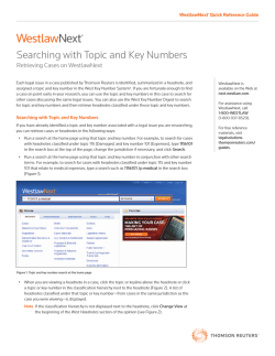 Searching with Topic and Key Numbers