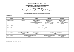 Retreat Schedule (PDF) – updated 24 October 2014