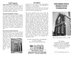V/KPF Application - Vincennes Preservation