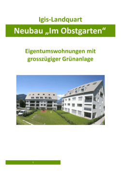 Dokumentation Im Obstgarten Igis 6.5 Zimmer