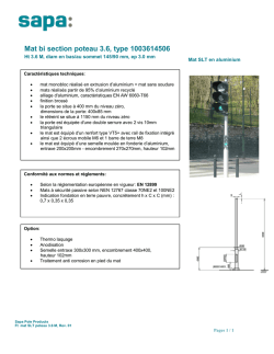 Fiche technique m&acirc;t bi section poteau 3.6 M