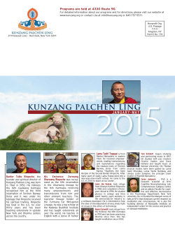January–May 2015 - Kunzang Palchen Ling