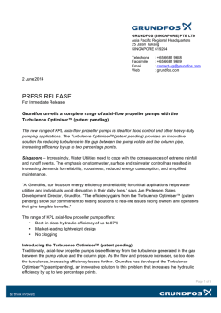 Grundfos unveils a complete range of axial
