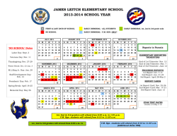 JAMES LEITCH ELEMENTARY SCHOOL 2013
