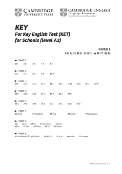 For Key English Test (KET) for Schools (level A2)