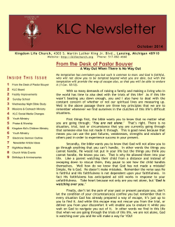 KLC Newsletter - Kingdom Life Church