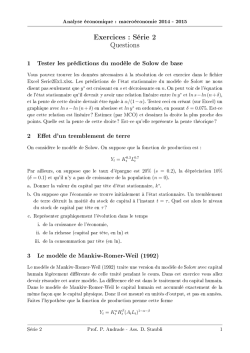 Exercices : Série 2