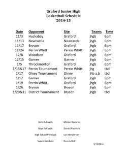 JH Basketball Schedule