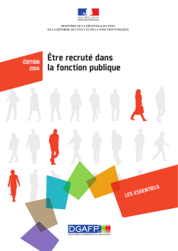 Etre recruté dans la fonction publique en 2014