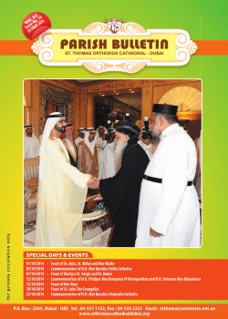 Parish Bulletin-Oct14 - St.Thomas Cathedral,Dubai