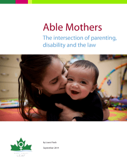 Able Mothers: The intersection between