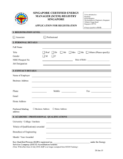 SCEM Application Form - Institution of Engineers Singapore