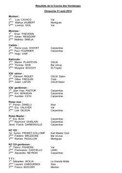 pour aller voir les résultats de la course des vendanges