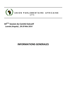 informations generales angola - Union Parlementaire Africaine