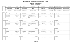 Punjab Youth Internship Program (2013