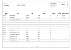 PAYS SECTION Corée, République de Produits de la pêche