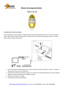 Notice de programmation SERAI OG 28