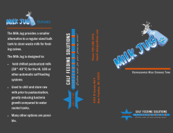 The Milk Jug provides a smaller alternative to a regular - Calf-Star