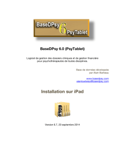 Guide pour le téléchargement de BaseDPsy directement dans un iPad