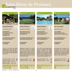 Guide Campings Saint Rémy de Provence 2014