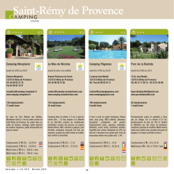 Guide Campings Saint R&eacute;my de Provence 2014