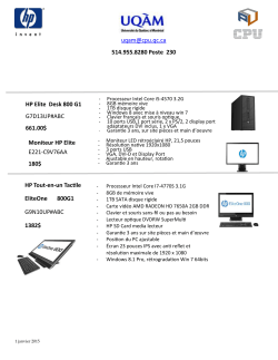 HP Tout-en-un Tac le EliteOne 800G1 G9N10UP#ABC 1382
