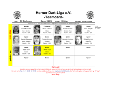 Herner Dart-Liga e.V. -Teamcard-