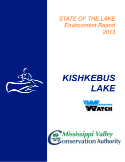 KISHKEBUS LAKE - Mississippi Valley Conservation Authority