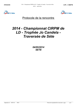 2014 - Championnat CIRPM de LD