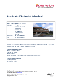 Directions to Office based at Stokenchurch