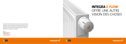 INTEGRA E-FLOW offRe une auTRe Vision des CHoses