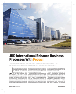 JRD International Enhance Business Processes With Focus i