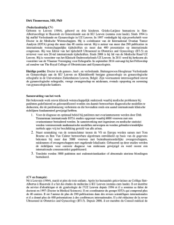 Het CV van Dr. Dirk Timmerman downloaden - Fonds InBev