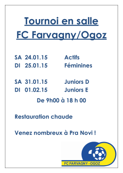 Tournoi en salle FC Farvagny/Ogoz