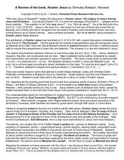 Kosher Jesus Review - Paraclete Press Research Service, Inc.